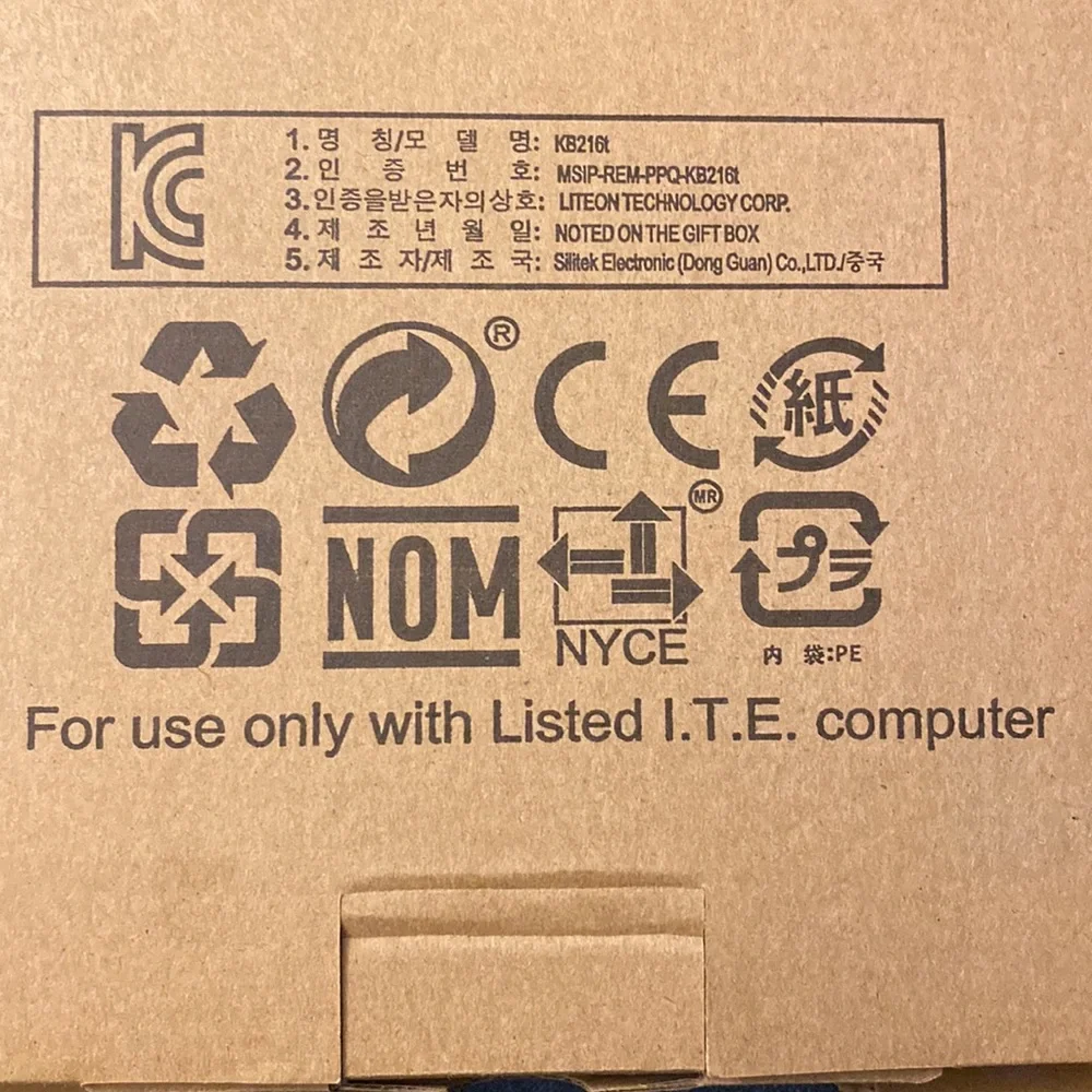 Dell USB Keyboard KB216 - Slim Wired Black UK Layout *BRAND NEW* KB216-BK-UK